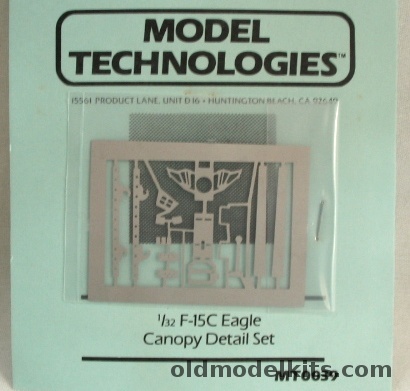 Model Technologies 1/32 1/32 F-15C Eagle Canopy Detail Set, MT0039 plastic model kit
